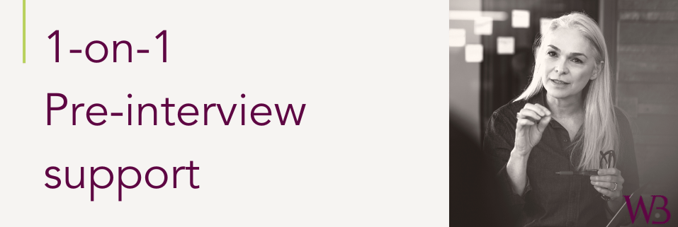 1-on-1 support: Pre-interview connection